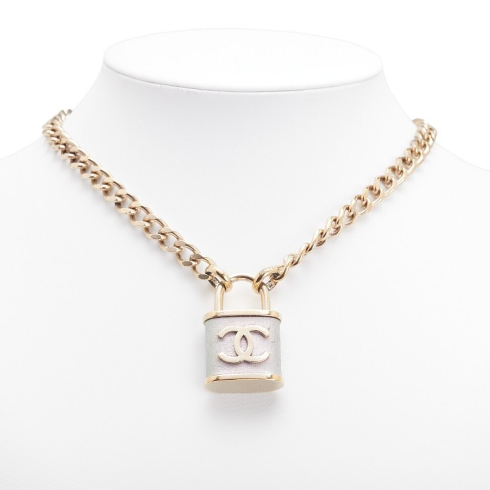 CHANEL Authentic Gold Logo Necklace - Picture 8 of 8
